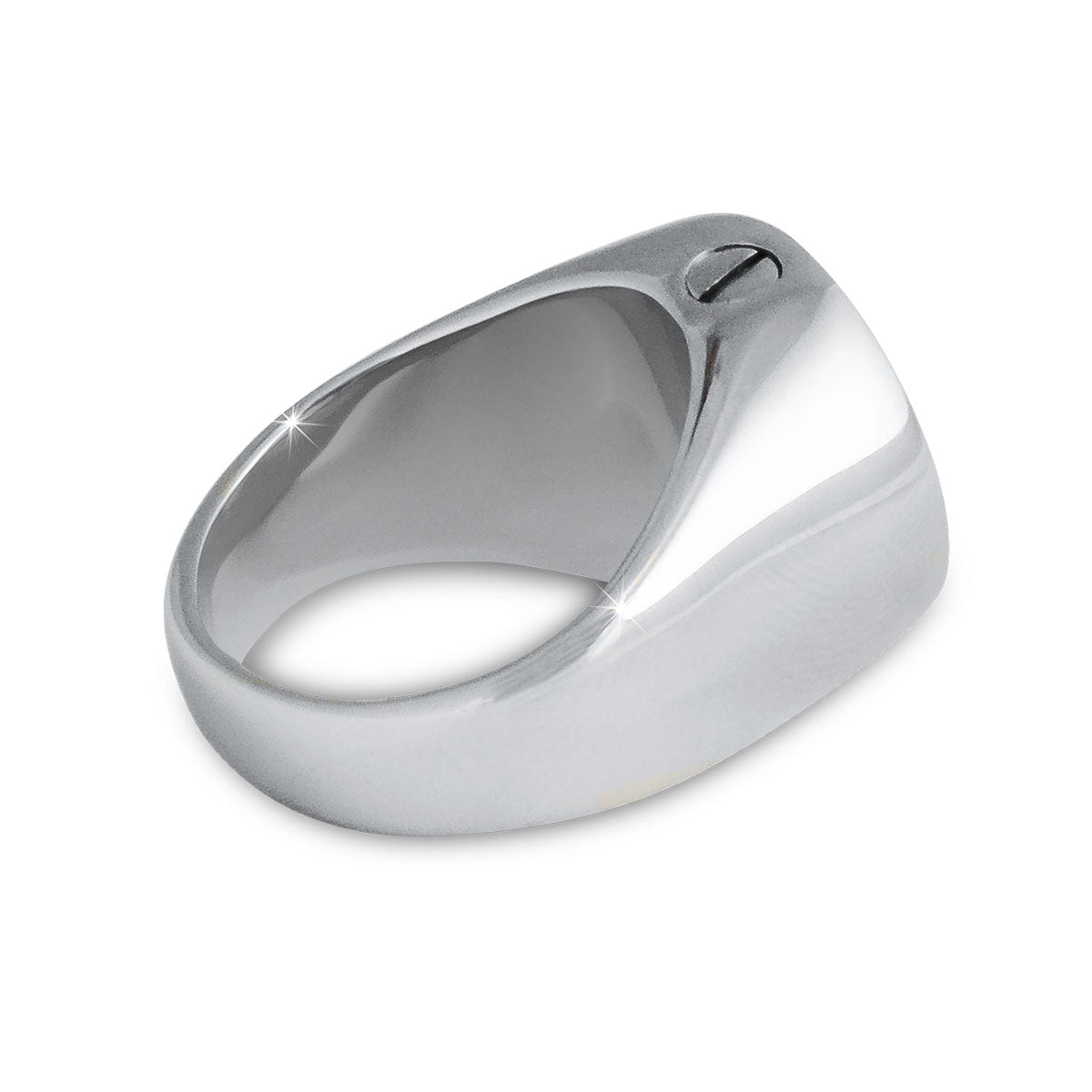 Mens Cremation Steel Ring Keepsake Size - 12